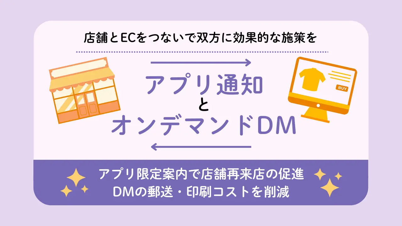 店舗の再来店促進に、アプリ通知・オンデマンドDM | ECのデータを活用する